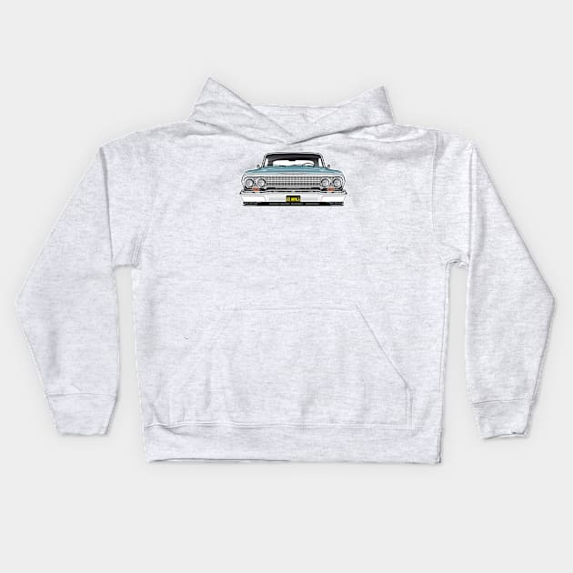 1963 Chevy Impala Kids Hoodie by RBDesigns